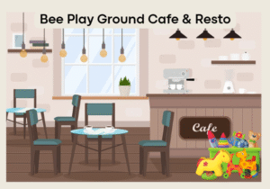 Ilustrasi Interior dan suasana Bee Playground Cafe & Resto 2025