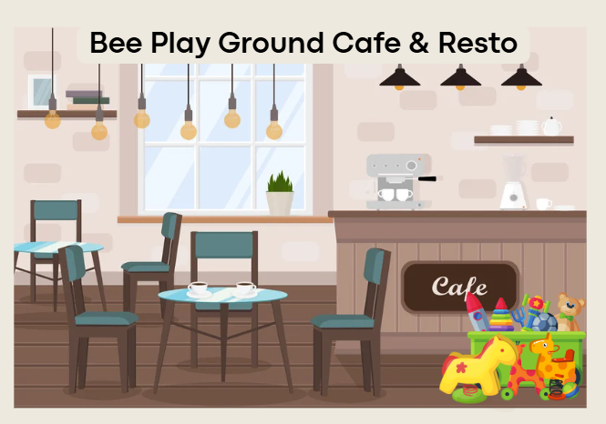 Ilustrasi Interior dan suasana Bee Playground Cafe & Resto 2025